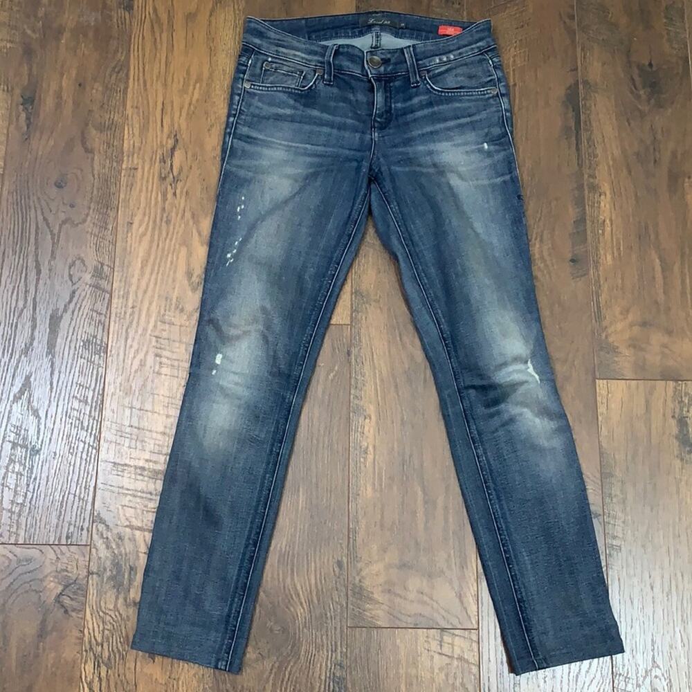 Level 99 Liza Skinny Distressed Ankle Jeans Vintage Fade